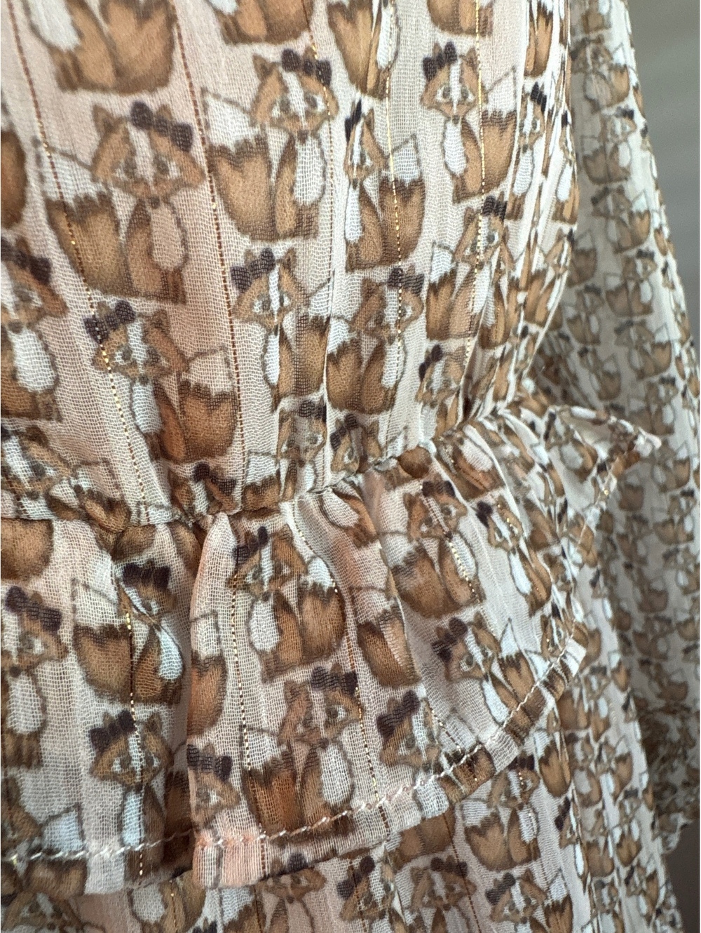 Fox Print Peasant Top by Mayoral 9 - Picture 3 of 6